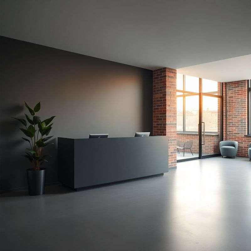 Minimalistyczna recepcja biura Studio Wiśniewski